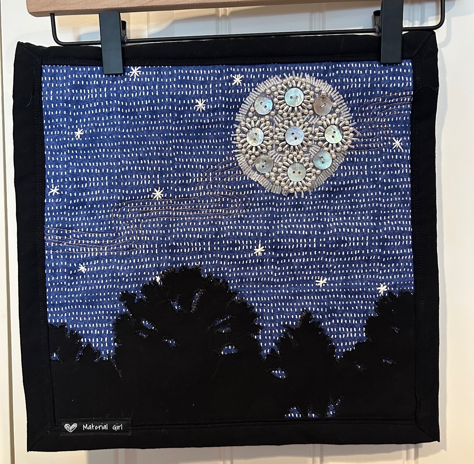 Colorful beaded art Quilt- Moon Light
