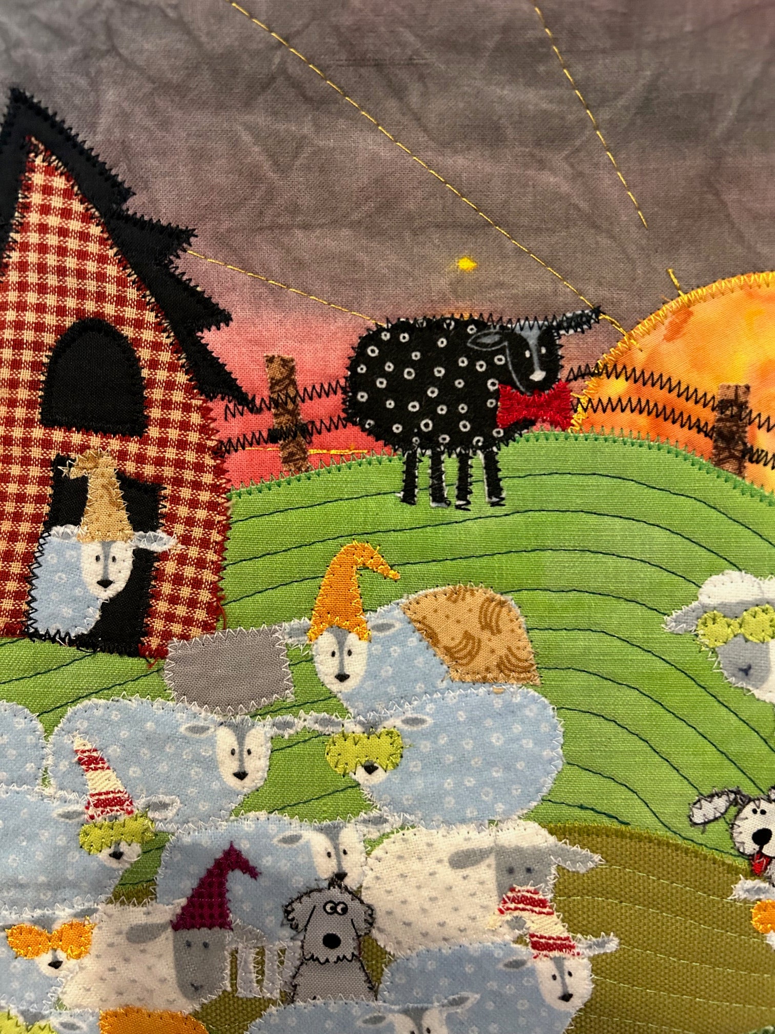 Colorful Art Quilt- Sleepy Time