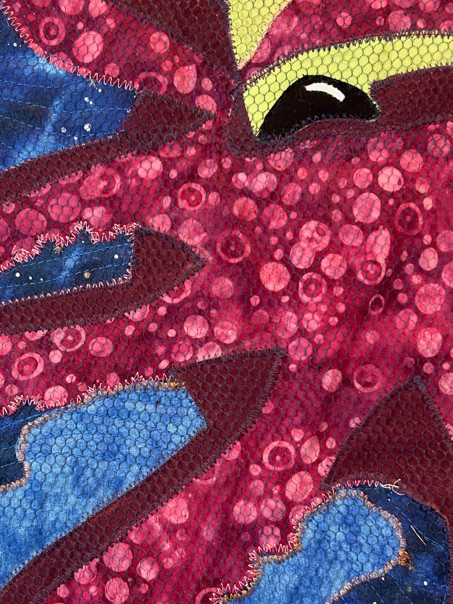 Large colorful art quilt - Octopus