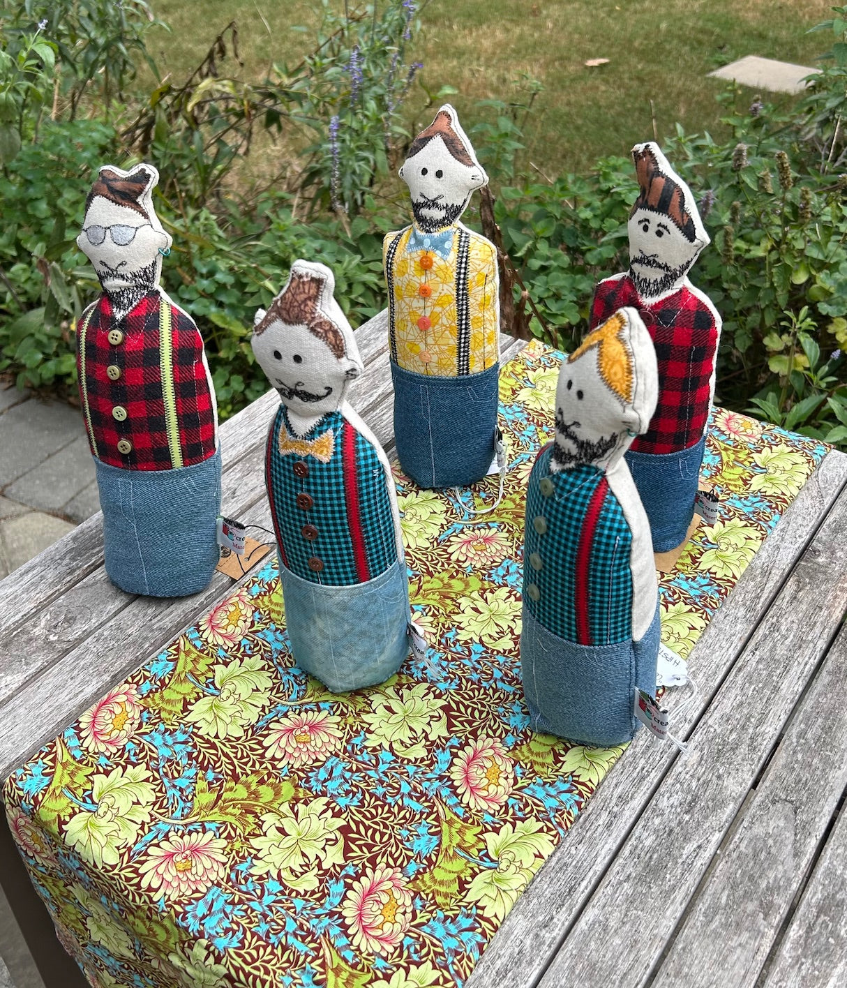 "Common People" colorful, fun fabric people