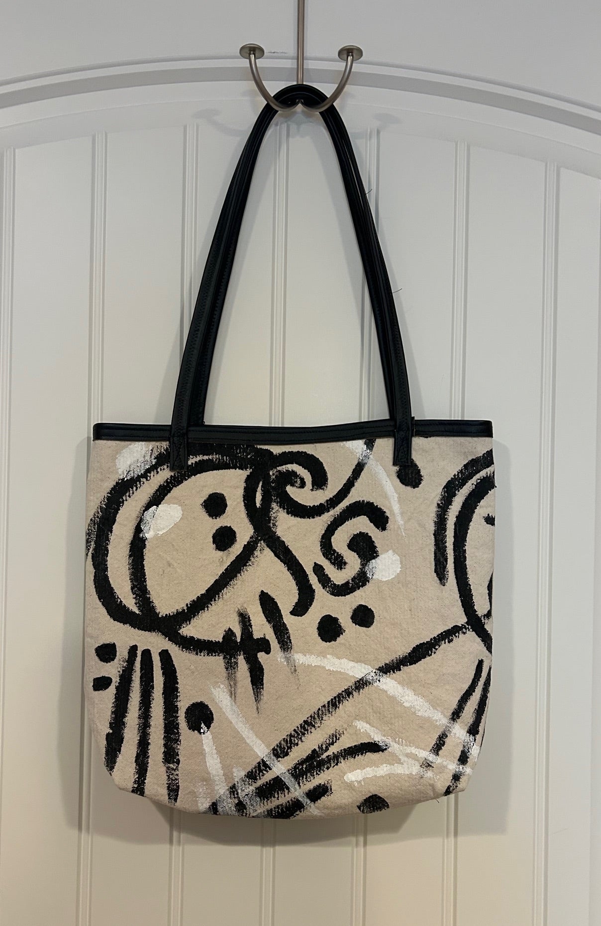 Hand Painted Canvas Tote Bag