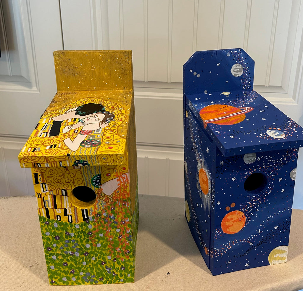 Hand Painted large bird houses